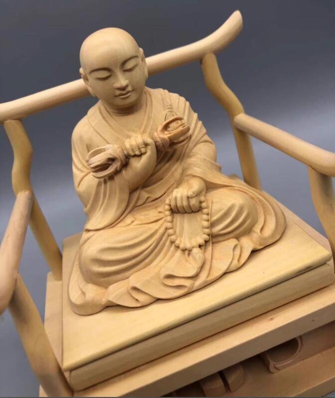 極美品☆真言宗 木彫仏像 仏教美術 精密細工 弘法大師像 置物 極美品☆真言宗 木彫仏像 仏教美術 精密細工 弘法大師像 置物