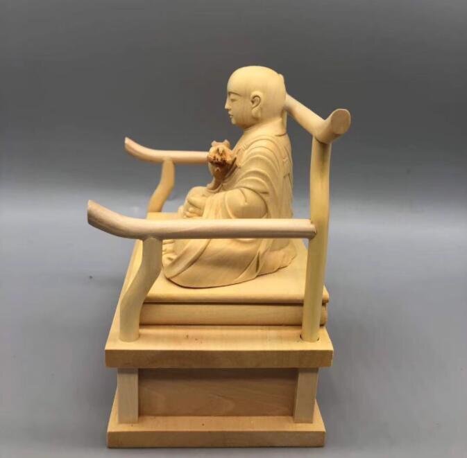 極美品☆真言宗 木彫仏像 仏教美術 精密細工 弘法大師像 置物 極美品☆真言宗 木彫仏像 仏教美術 精密細工 弘法大師像 置物