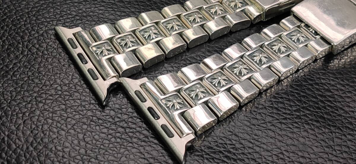 クロムハーツ silver925 44mm アップルウォッチフラットウォッチ クロムハーツ silver925 44mm アップルウォッチフラットウォッチ