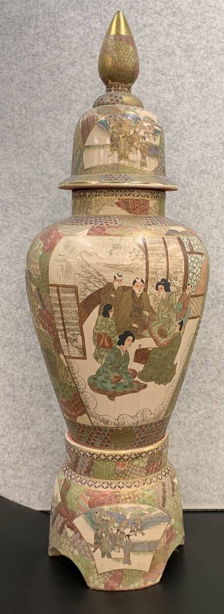 0000-03157 1円出品 骨董品 壺 飾り壺 薩摩焼 沈香壺 大型壺 0000-03157 1円出品 骨董品 壺 飾り壺 薩摩焼 沈香壺 大型壺