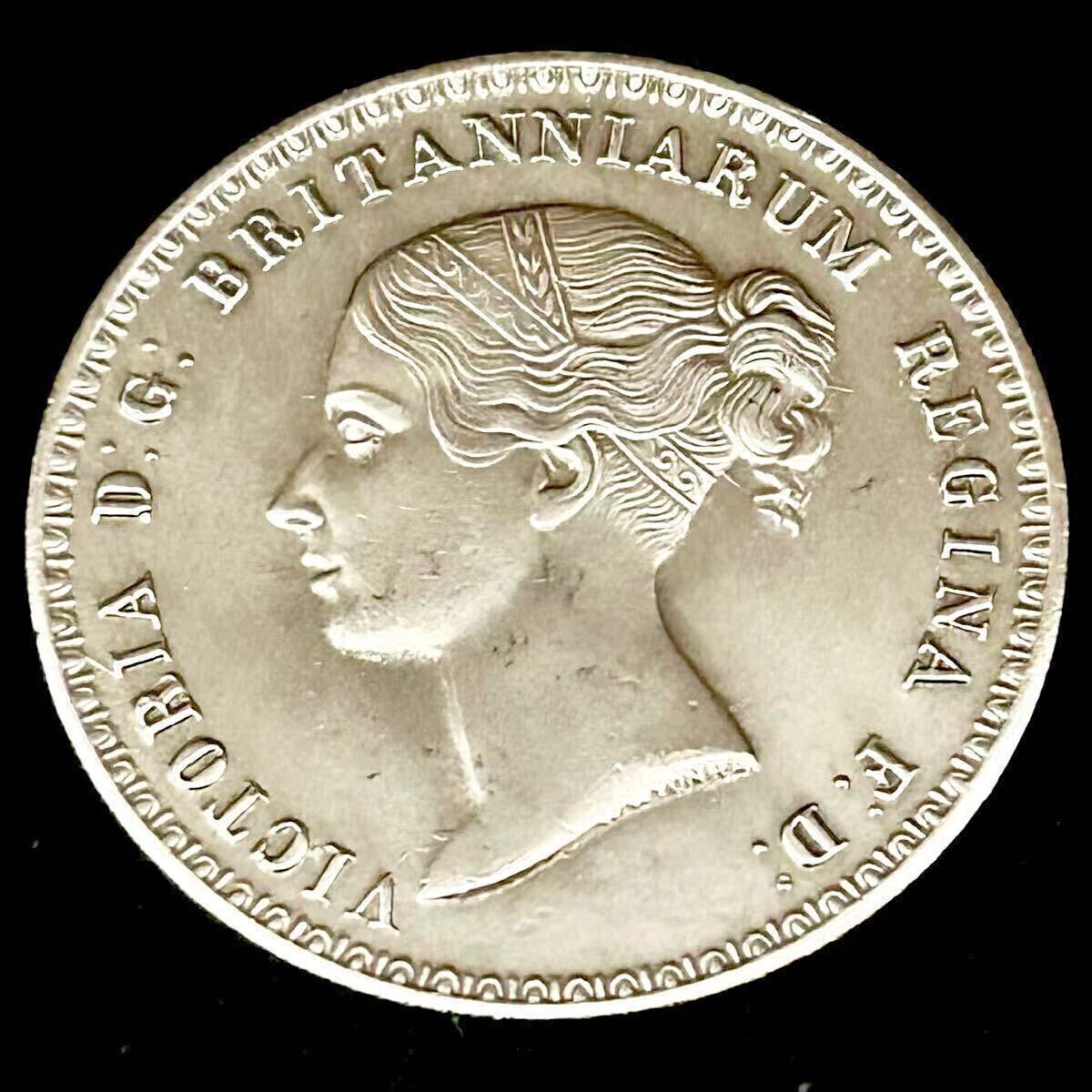 銀貨 1839年 ヴィクトリア女王 ウナ&ライオン イギリス 銀貨 1839年 ヴィクトリア女王 ウナ&ライオン イギリス