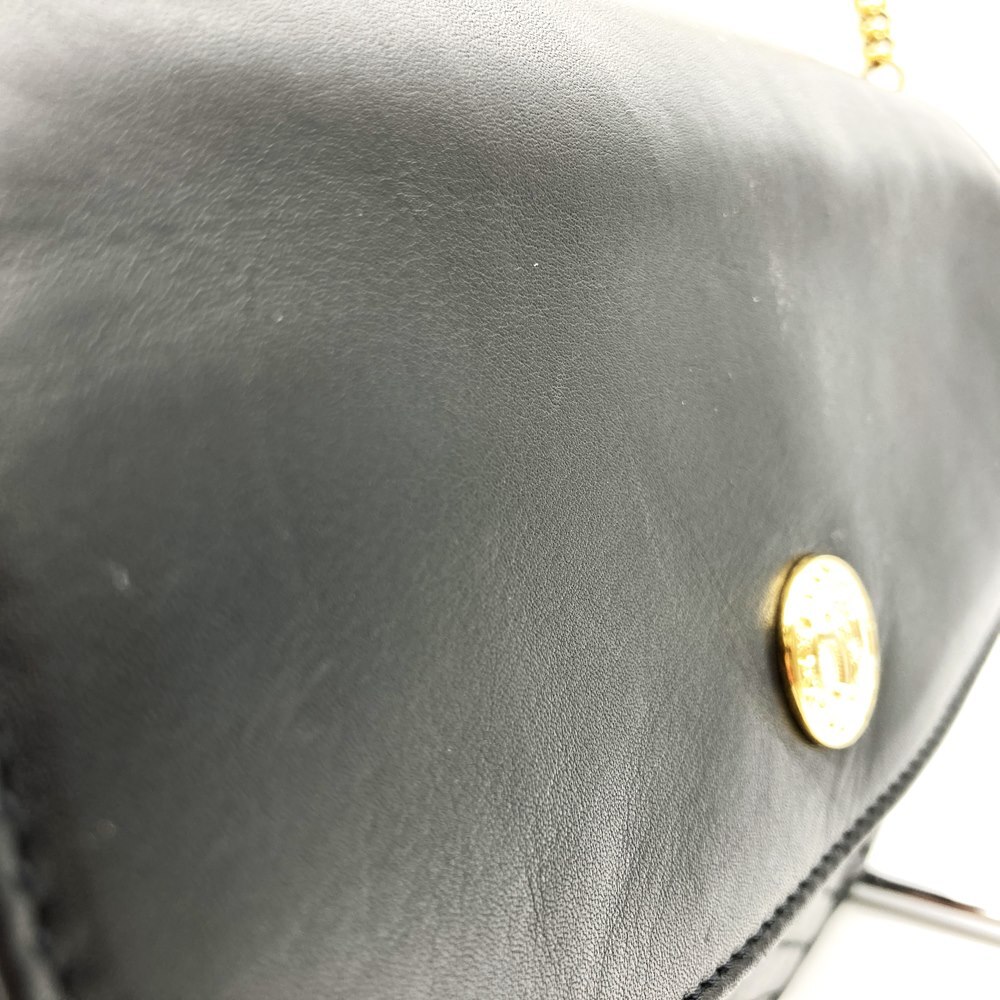 5％OFF!!!セール【6/11まで】CELINE セリーヌ M09 ハンドバッグ ショルダーバッグ チェーンバッグ ミニバッグ ブラックレザー ヴィンテージ