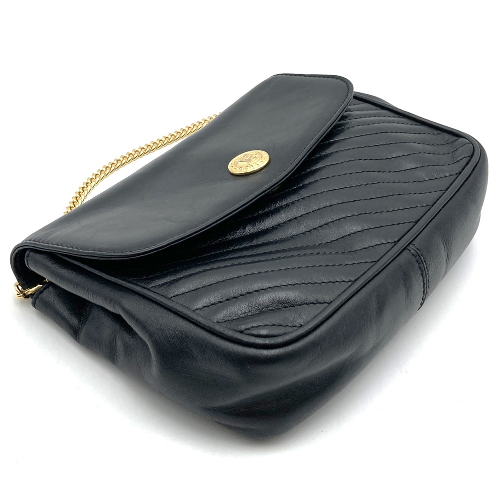 5％OFF!!!セール【6/11まで】CELINE セリーヌ M09 ハンドバッグ ショルダーバッグ チェーンバッグ ミニバッグ ブラックレザー ヴィンテージ