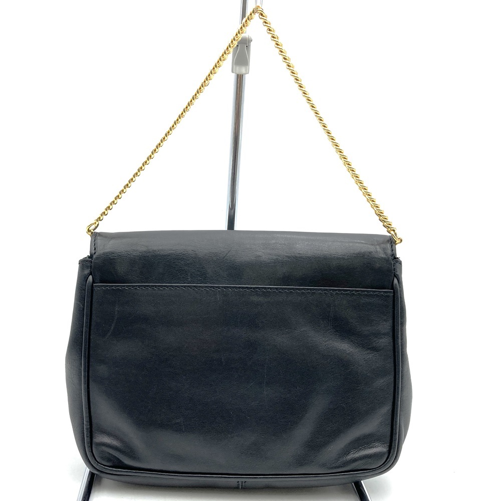 5％OFF!!!セール【6/11まで】CELINE セリーヌ M09 ハンドバッグ ショルダーバッグ チェーンバッグ ミニバッグ ブラックレザー ヴィンテージ