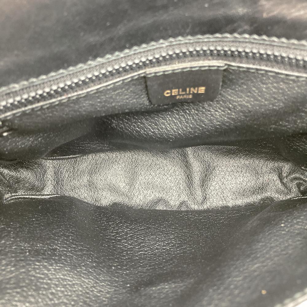 5％OFF!!!セール【6/11まで】CELINE セリーヌ M09 ハンドバッグ ショルダーバッグ チェーンバッグ ミニバッグ ブラックレザー ヴィンテージ