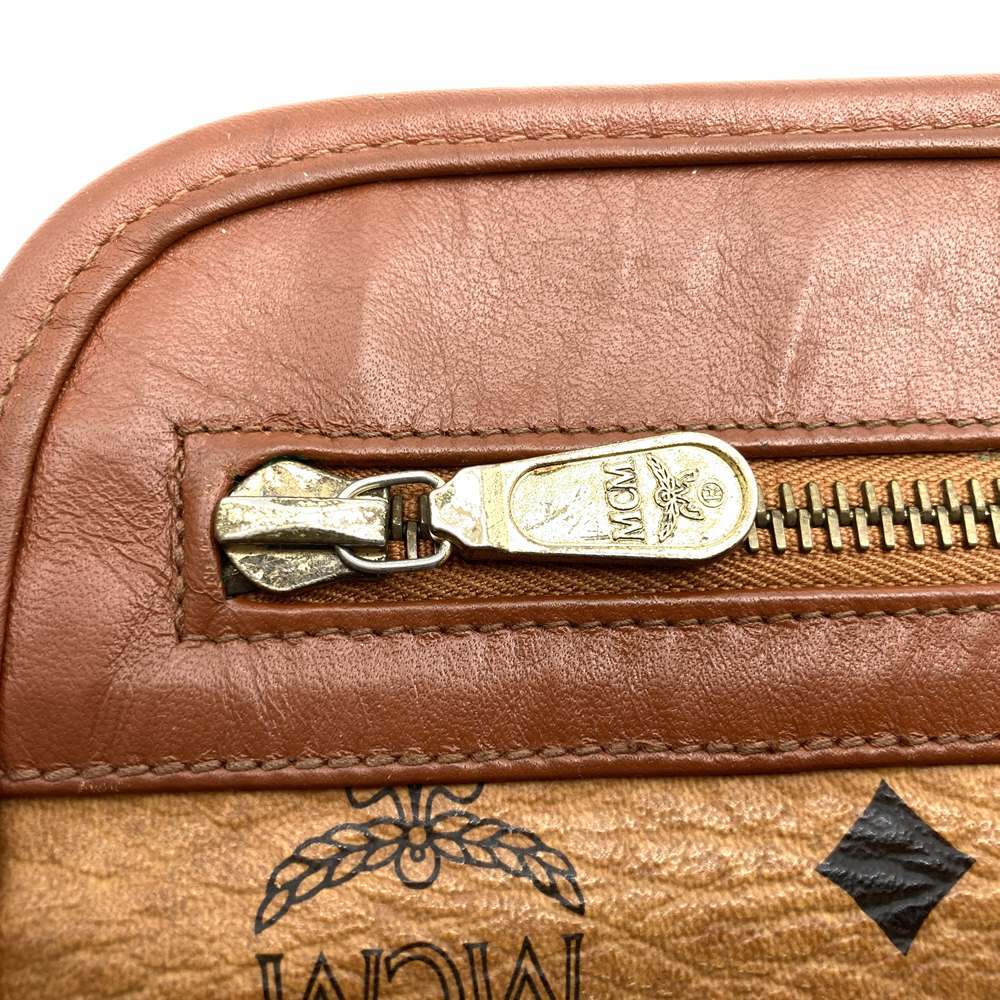 5％OFF!!!セール【6/11まで】MCM エム?シー?エム クラッチバッグ セカンドバッグ ヴィセトス柄 レザー ブラウン メンズ