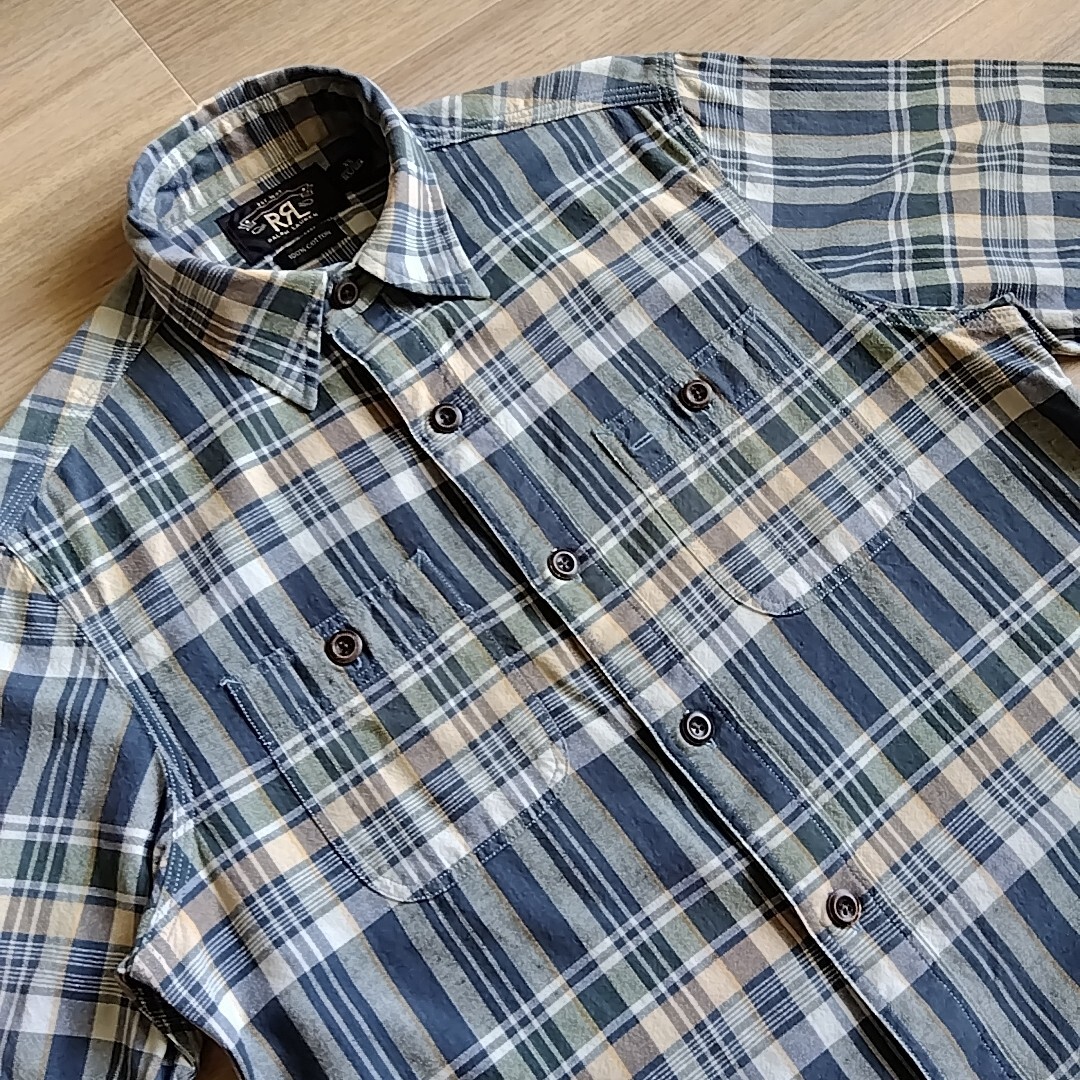 RRL チェックシャツ メンズ サイズXS ダブルアールエル 半袖 RRL チェックシャツ メンズ サイズXS ダブルアールエル 半袖