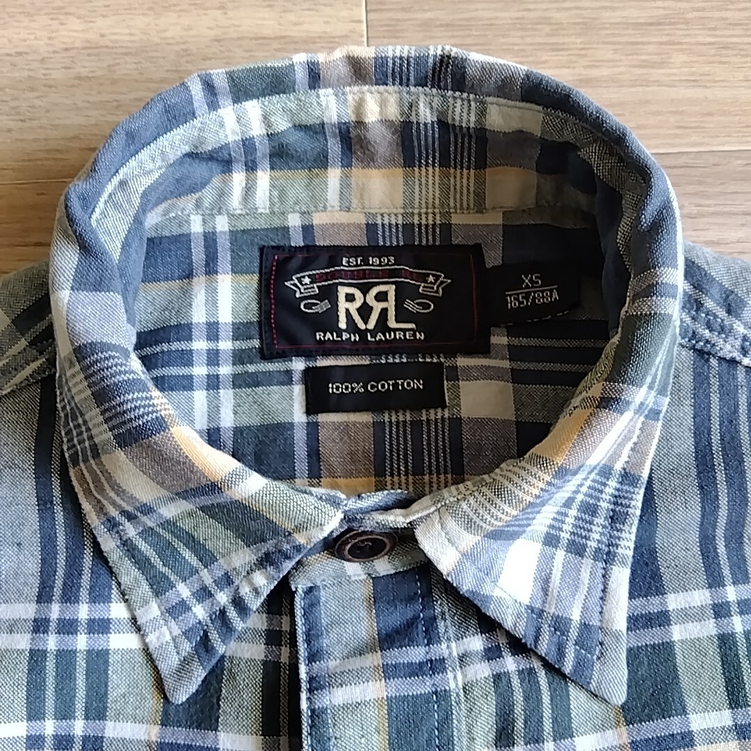 RRL チェックシャツ メンズ サイズXS ダブルアールエル 半袖 RRL チェックシャツ メンズ サイズXS ダブルアールエル 半袖