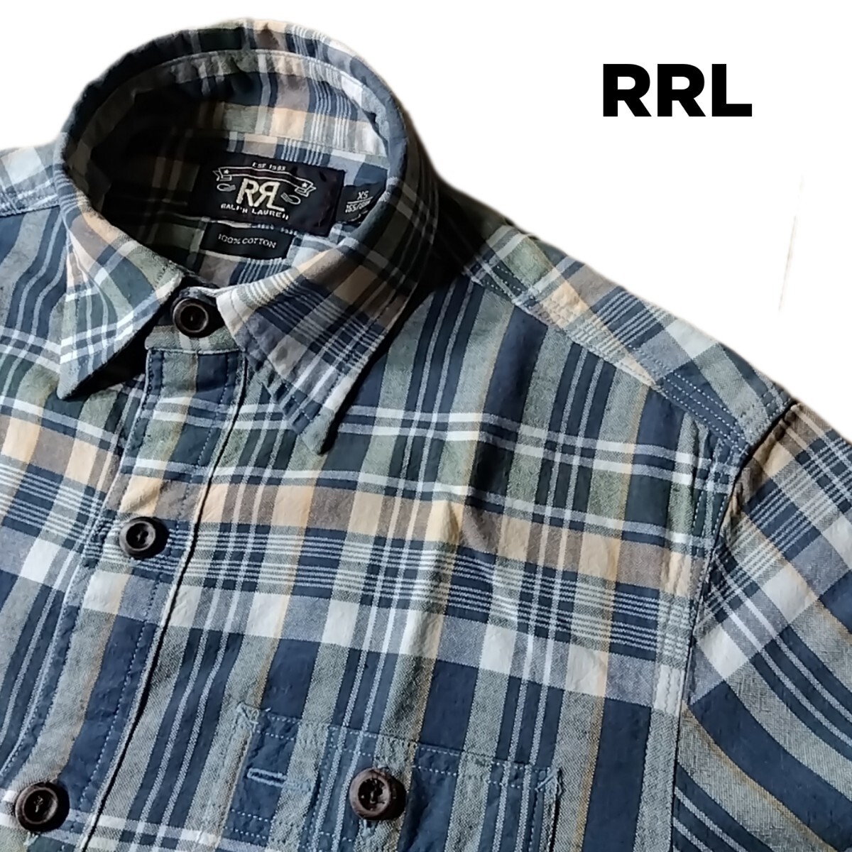 RRL チェックシャツ メンズ サイズXS ダブルアールエル 半袖 RRL チェックシャツ メンズ サイズXS ダブルアールエル 半袖