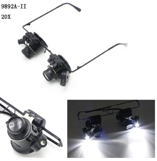 20倍ルーペ　時計修理ルーペ 寶石鑑定用 ライト付き 管理番號２　