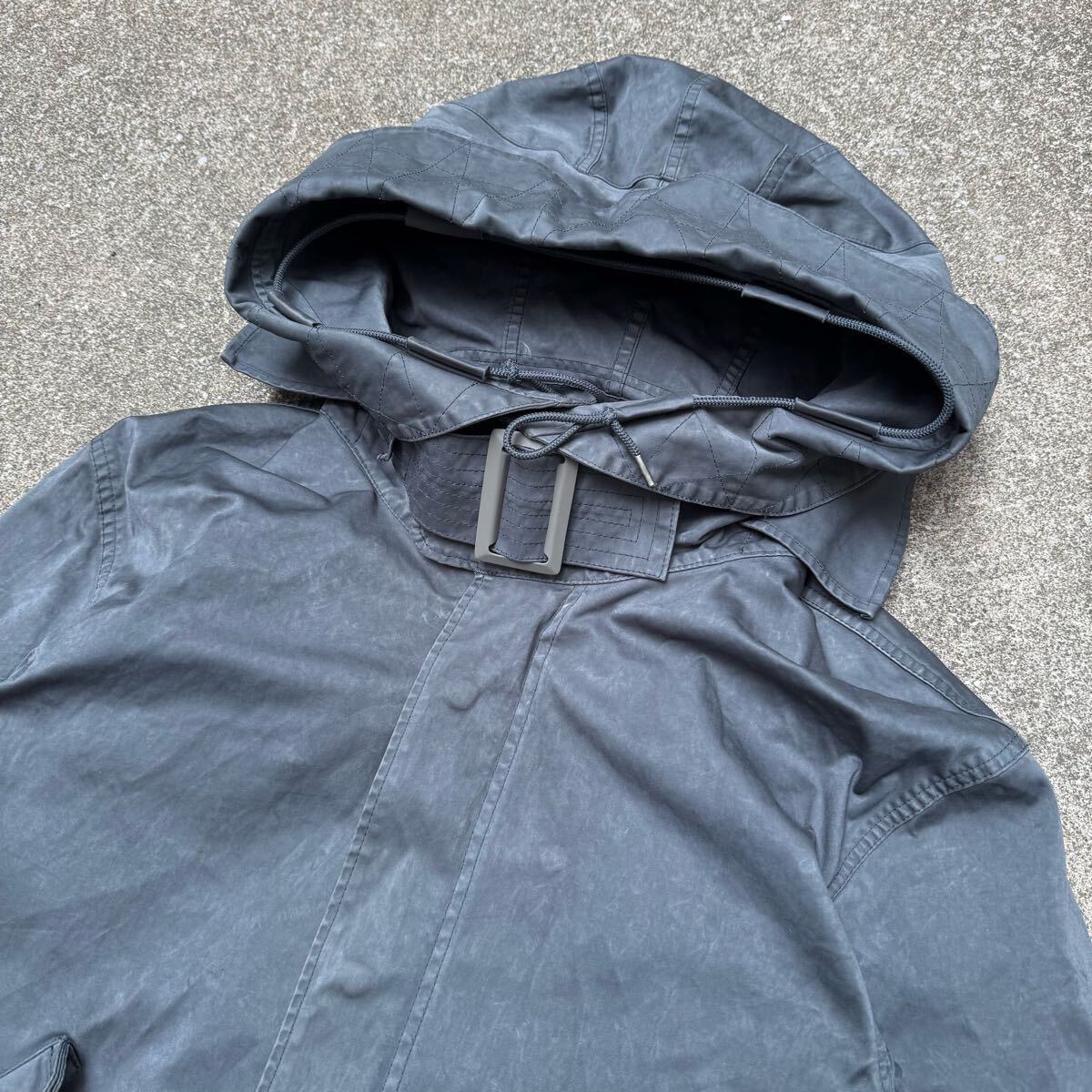 高品質 イタリア製 Ten-C Short Parker ミリタリー ジャケット グレー ヴィンテージ マウンテンパーカー モッズコート 撥水 57 M相当_画像2