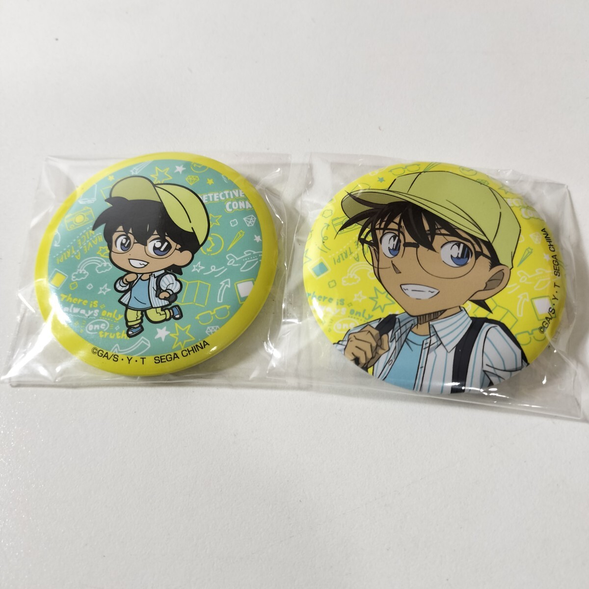 SEGA セガラッキーくじ 名探偵?コナン Good Day! Good Travel! J賞 缶バッジセット 未開封品 [江戸川コナン バッジ]