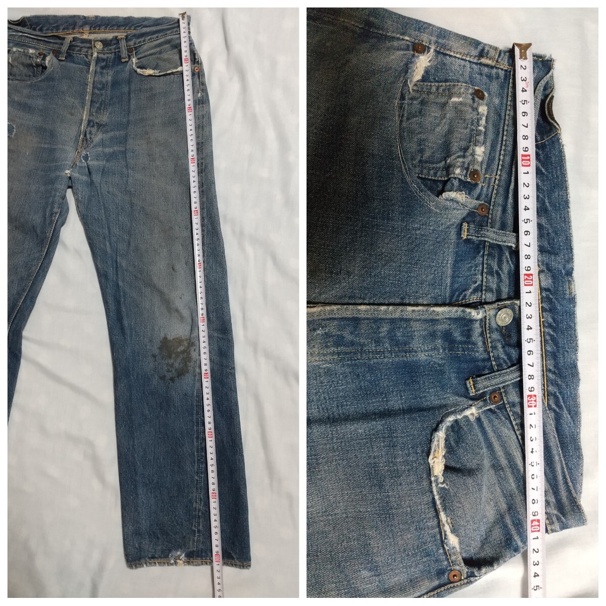50s Vintage LEVI'S 501XX 革パッチ W32 デニム リーバイス 50s Vintage LEVI'S 501XX 革パッチ W32 デニム リーバイス