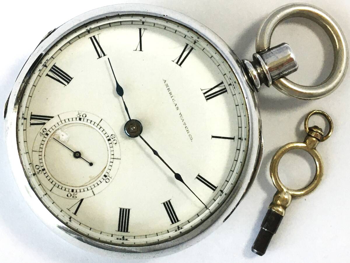 1873年製◇WALTHAM 1857モデル 銀無垢COIN 鍵巻き 大型18S 11石 1873年製◇WALTHAM 1857モデル 銀無垢COIN 鍵巻き 大型18S 11石