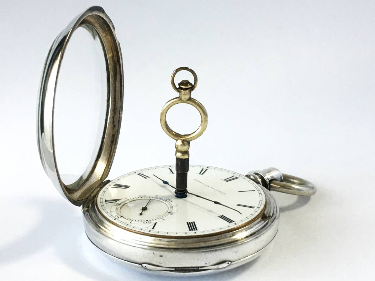 1873年製◇WALTHAM 1857モデル 銀無垢COIN 鍵巻き 大型18S 11石 1873年製◇WALTHAM 1857モデル 銀無垢COIN 鍵巻き 大型18S 11石