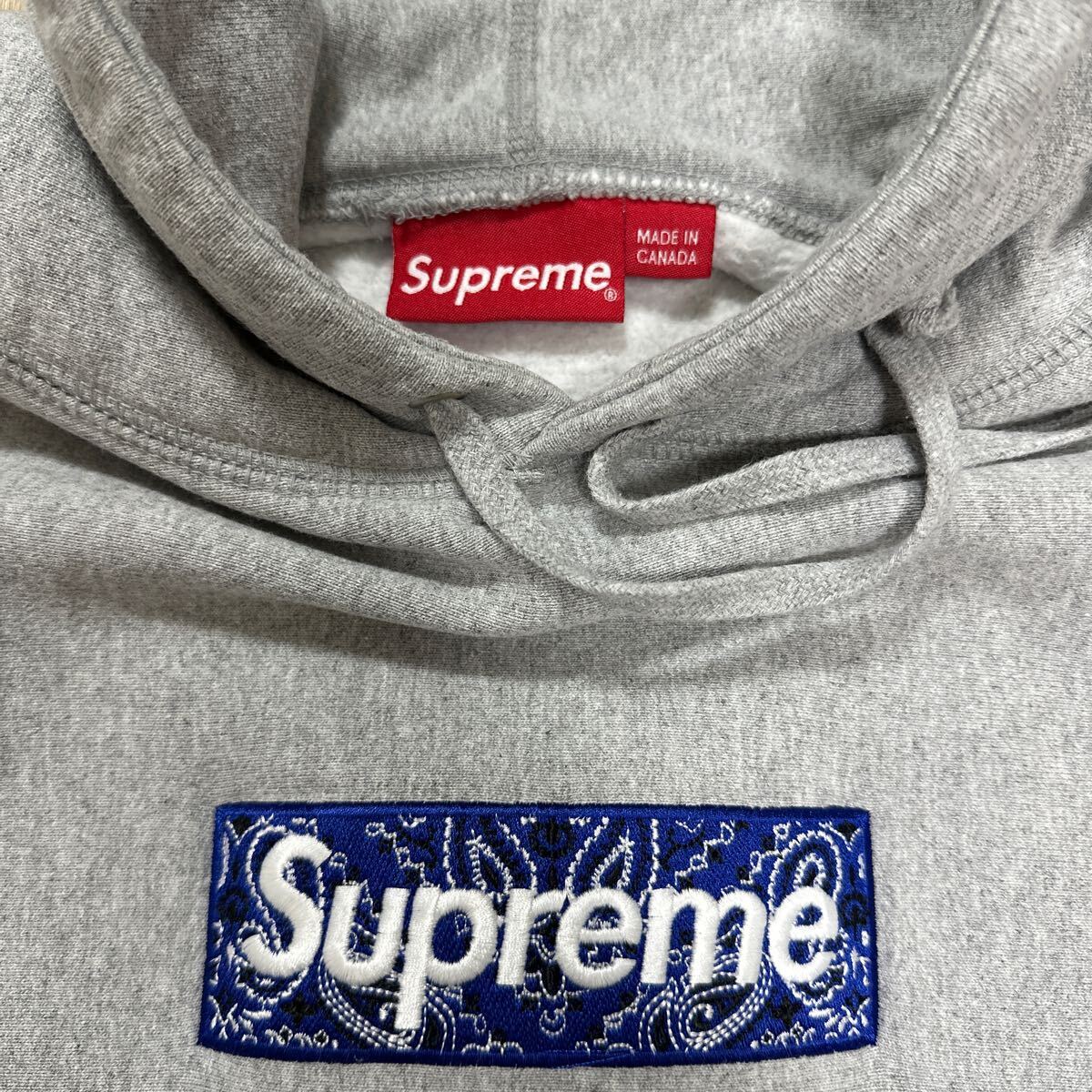 極美品】Supreme BANDANA Box Logo Hooded Sweatshirt heather 極美品】Supreme BANDANA Box Logo Hooded Sweatshirt heather