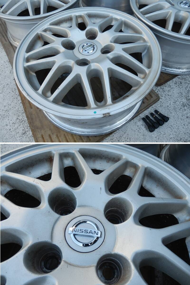 日産 S14 シルビア 純正 15インチ アルミ ホイール 4穴 PCD114.3 日産 S14 シルビア 純正 15インチ アルミ ホイール 4穴 PCD114.3