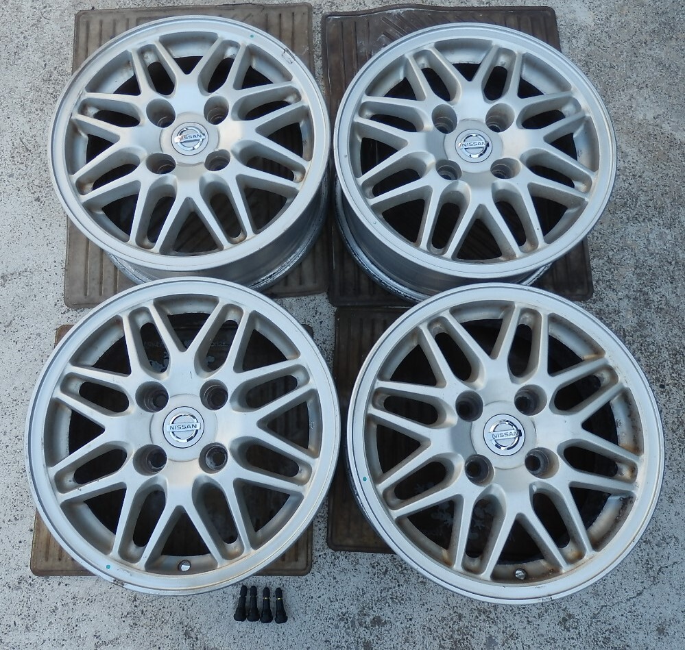 日産 S14 シルビア 純正 15インチ アルミ ホイール 4穴 PCD114.3 日産 S14 シルビア 純正 15インチ アルミ ホイール 4穴 PCD114.3
