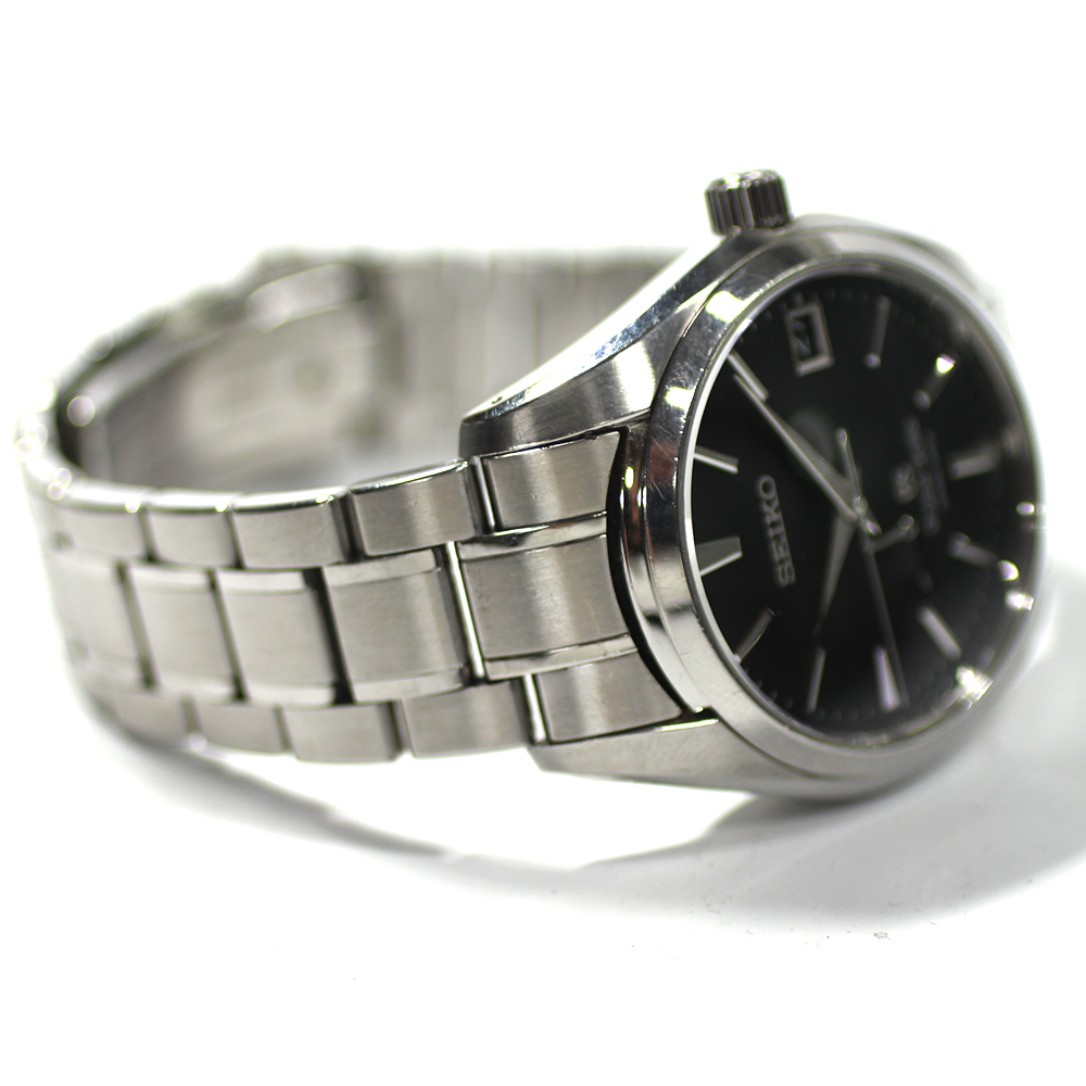 【GRAND SEIKO】グランドセイコー スプリングドライブ SBGA003 ブラック文字盤 自動巻き メンズ 腕時計_画像6