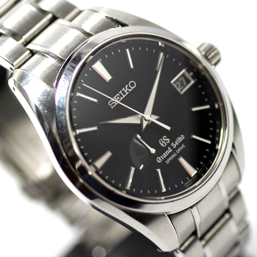 【GRAND SEIKO】グランドセイコー スプリングドライブ SBGA003 ブラック文字盤 自動巻き メンズ 腕時計_画像4