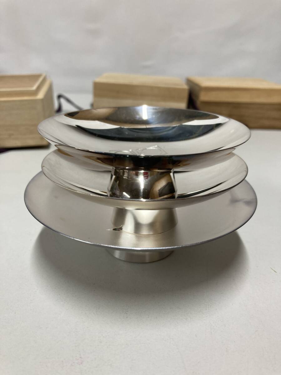 4044」最高純度100%純銀盃(1点)純度997以上(2点)計227g 4044」最高純度100%純銀盃(1点)純度997以上(2点)計227g