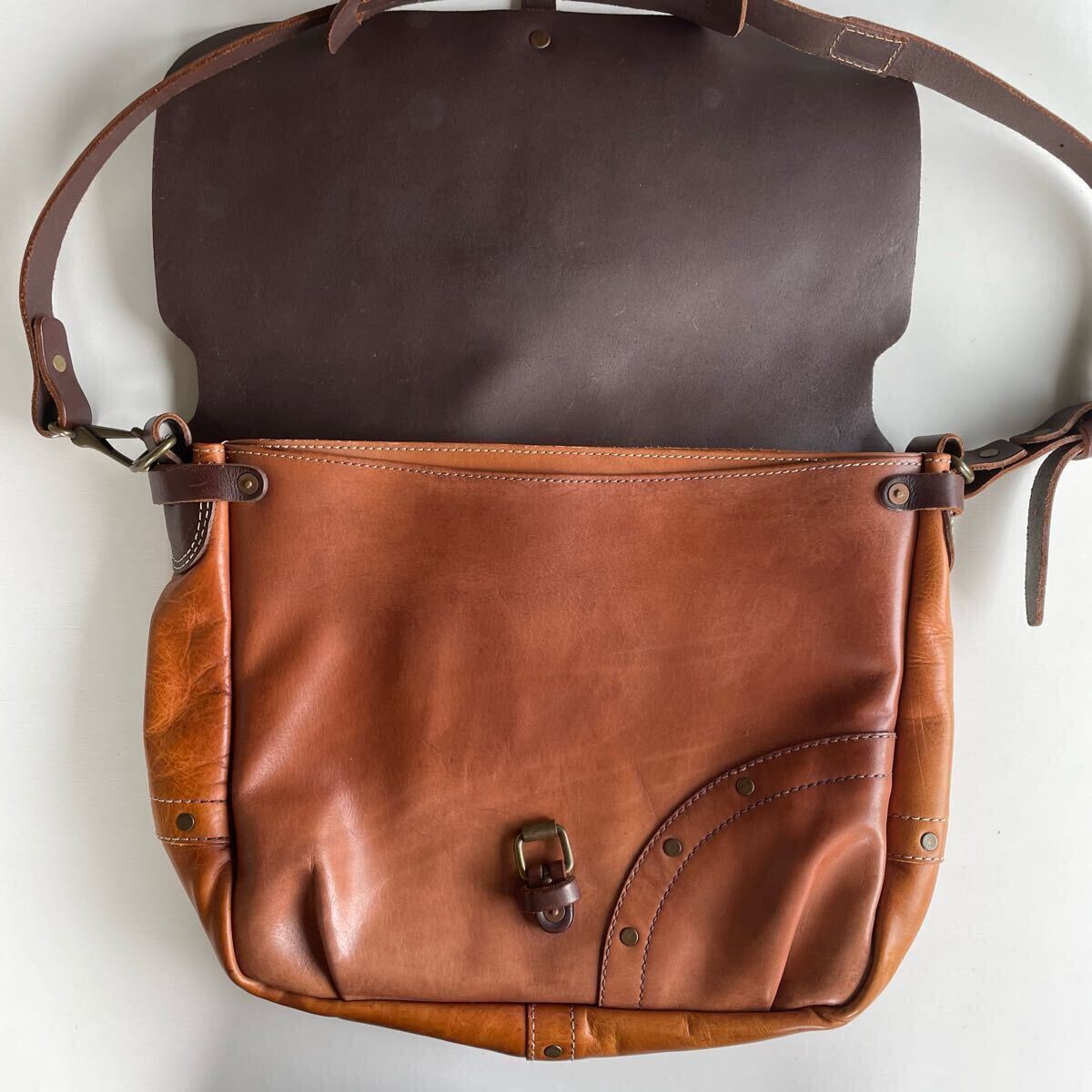 傑作】RRL “Leather Messenger Bag” レザー メッセンジャー 傑作】RRL “Leather Messenger Bag” レザー メッセンジャー