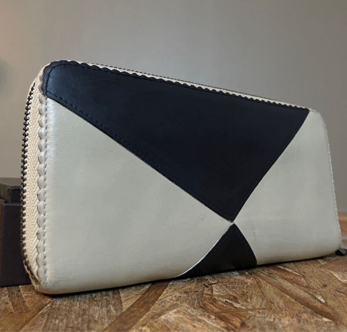 LOEWE ロエベ アマソナ ラウンドファスナー 長財布 ウォレット バイカラー 美品レアモデル送料無料！