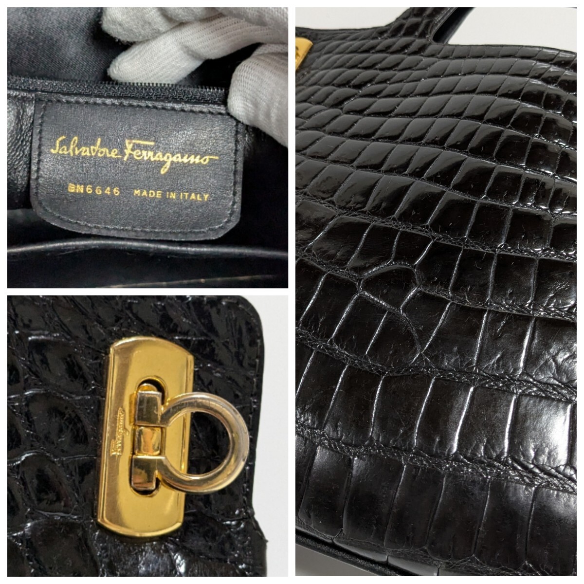 □美品□ Salvatore Ferragamo フェラガモ クロコダイル □美品□ Salvatore Ferragamo フェラガモ クロコダイル