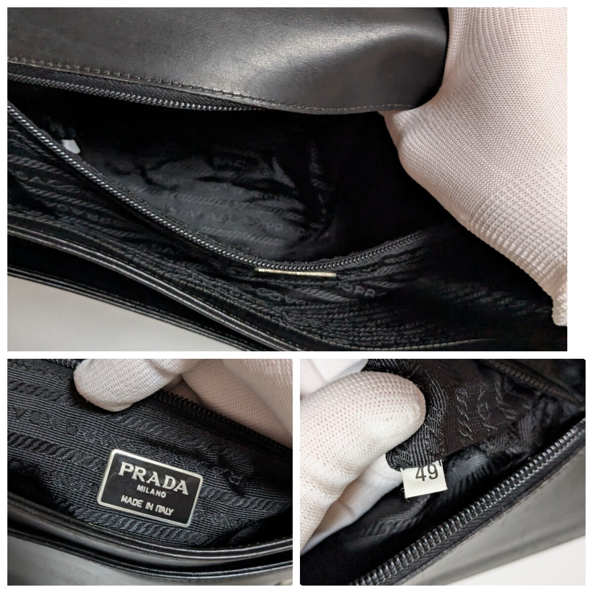 □PRADA□ブリーフケース プラダ レザー ブラック ビジネス □PRADA□ブリーフケース プラダ レザー ブラック ビジネス
