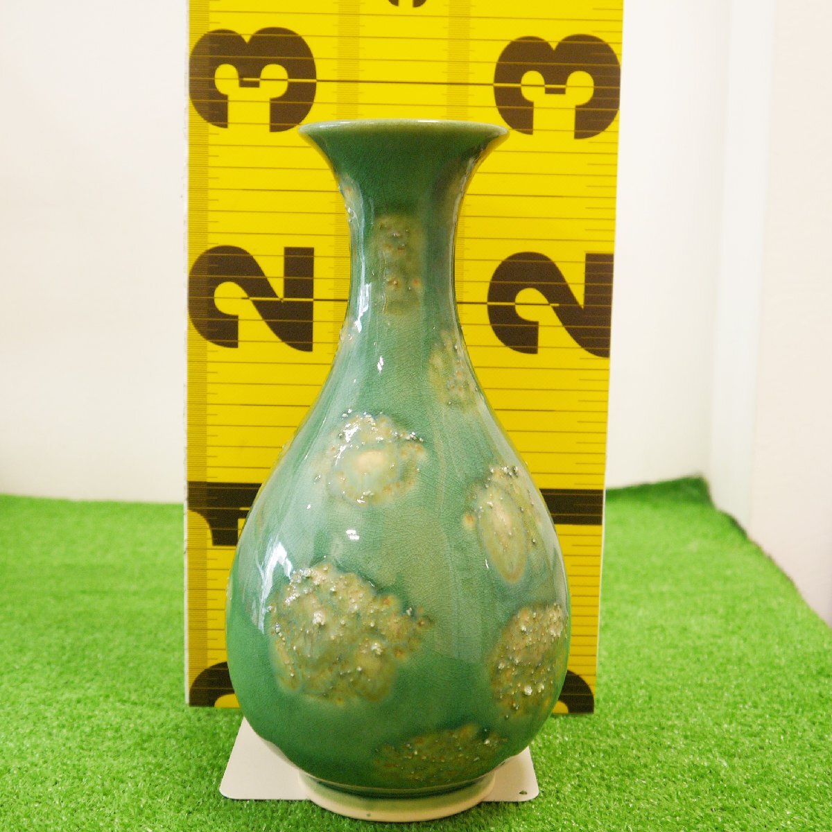 USED品・裸保管品含む 3点セット 愛陶造 グリーン釉京型 花瓶 木 USED品・裸保管品含む 3点セット 愛陶造 グリーン釉京型 花瓶 木