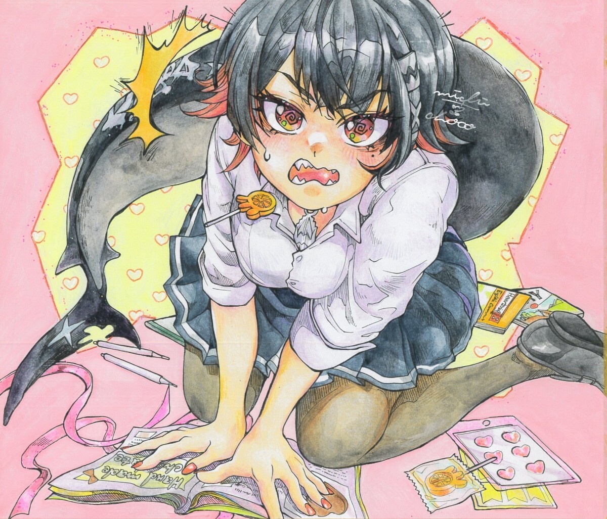 ゼンゼロ エレン 手描きイラスト 同人手描きイラスト 色紙 ZZZ ゼンゼロ エレン 手描きイラスト 同人手描きイラスト 色紙 ZZZ