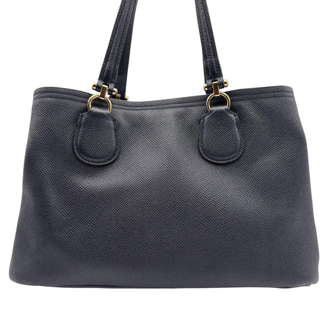 美品 コーチ 2way ショルダーバッグ レザー ネイビー ゴールド 美品 コーチ 2way ショルダーバッグ レザー ネイビー ゴールド
