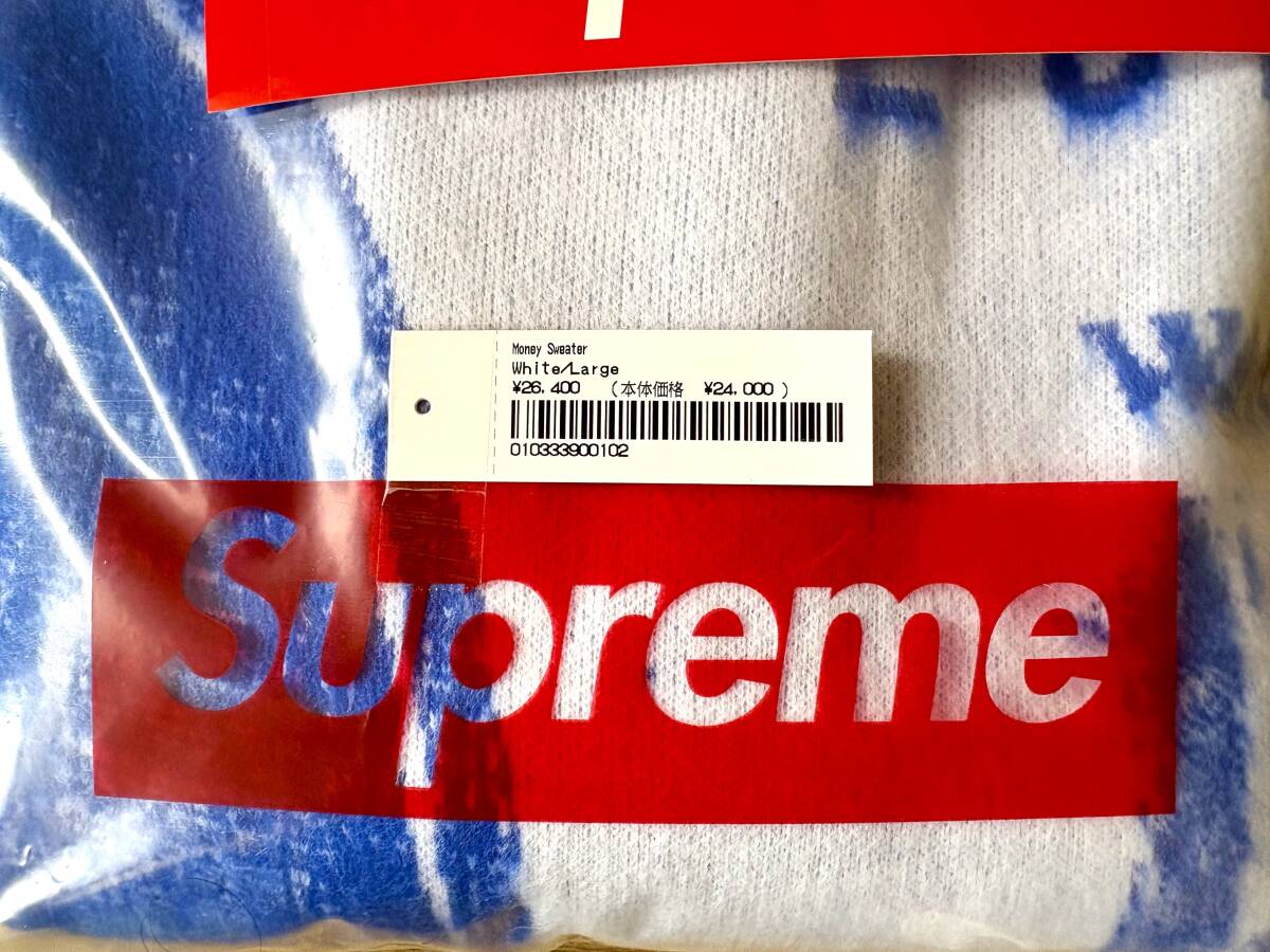 新品未着用】Supreme Money Sweater White L 25SS 正規品付属品 新品未着用】Supreme Money Sweater White L 25SS 正規品付属品