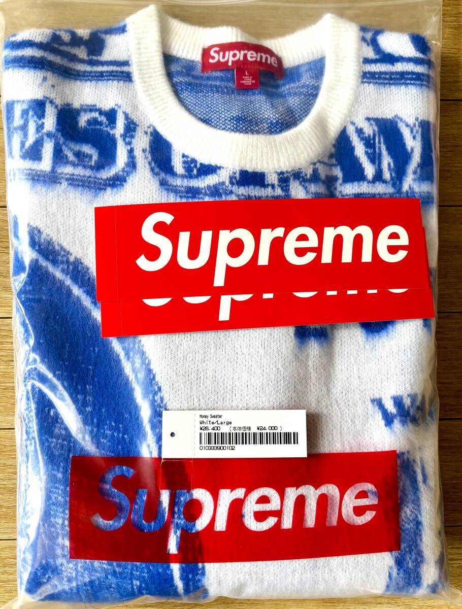 新品未着用】Supreme Money Sweater White L 25SS 正規品付属品 新品未着用】Supreme Money Sweater White L 25SS 正規品付属品