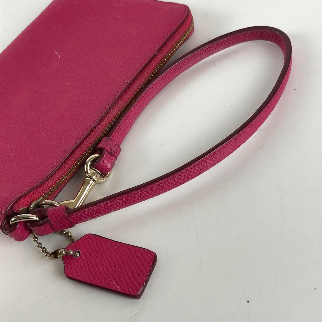 COACH コーチ リストレット ポーチ ピンク レザー - メルカリ