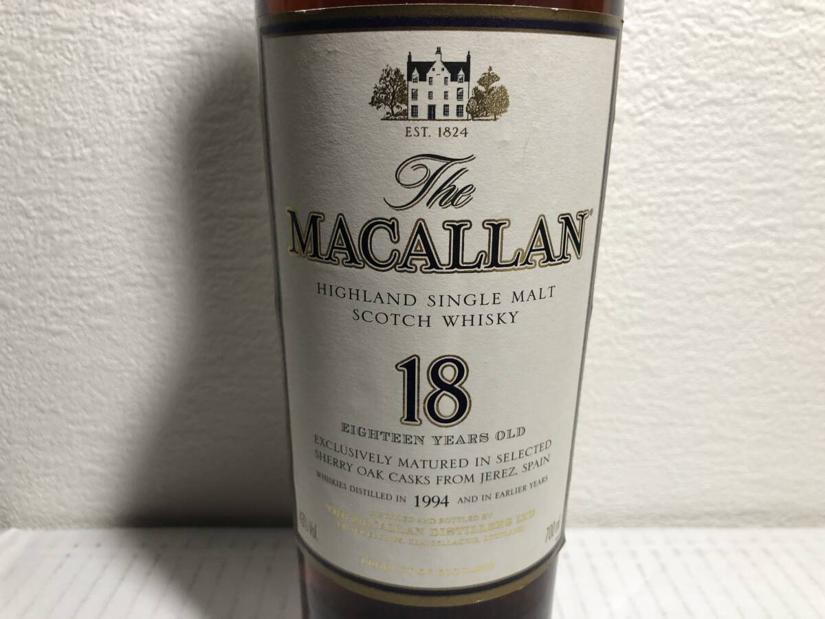 MACALLAN18年 シェリーウッド 1976-1994 43％ 750ml - メルカリ