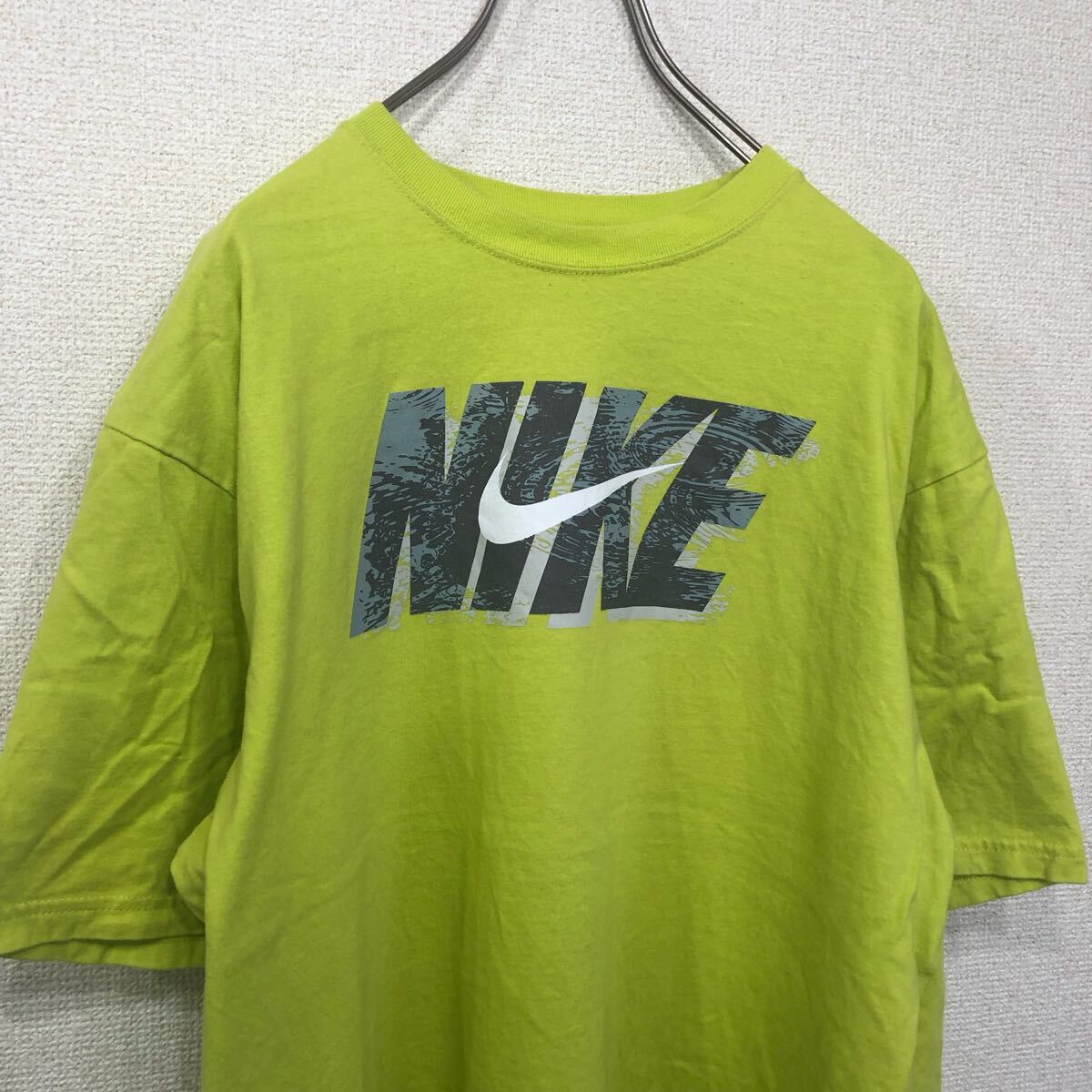 ナイキ tシャツ ロゴ ライムグリーン アメリカ古着 XL 729 ナイキ tシャツ ロゴ ライムグリーン アメリカ古着 XL 729