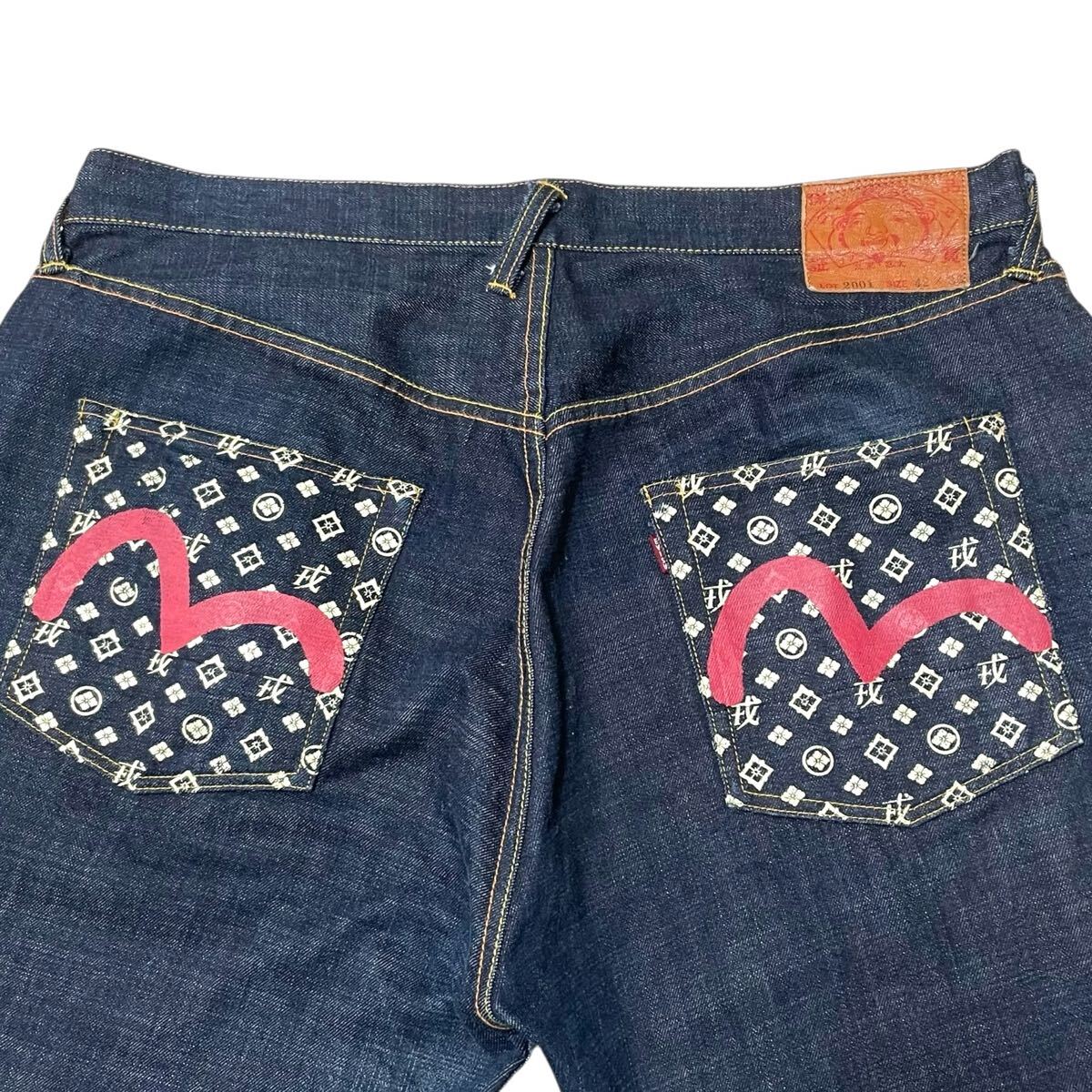 漢のオシャレ エヴィス EVISU W42 ストレート メンズ ジーパン 漢のオシャレ エヴィス EVISU W42 ストレート メンズ ジーパン