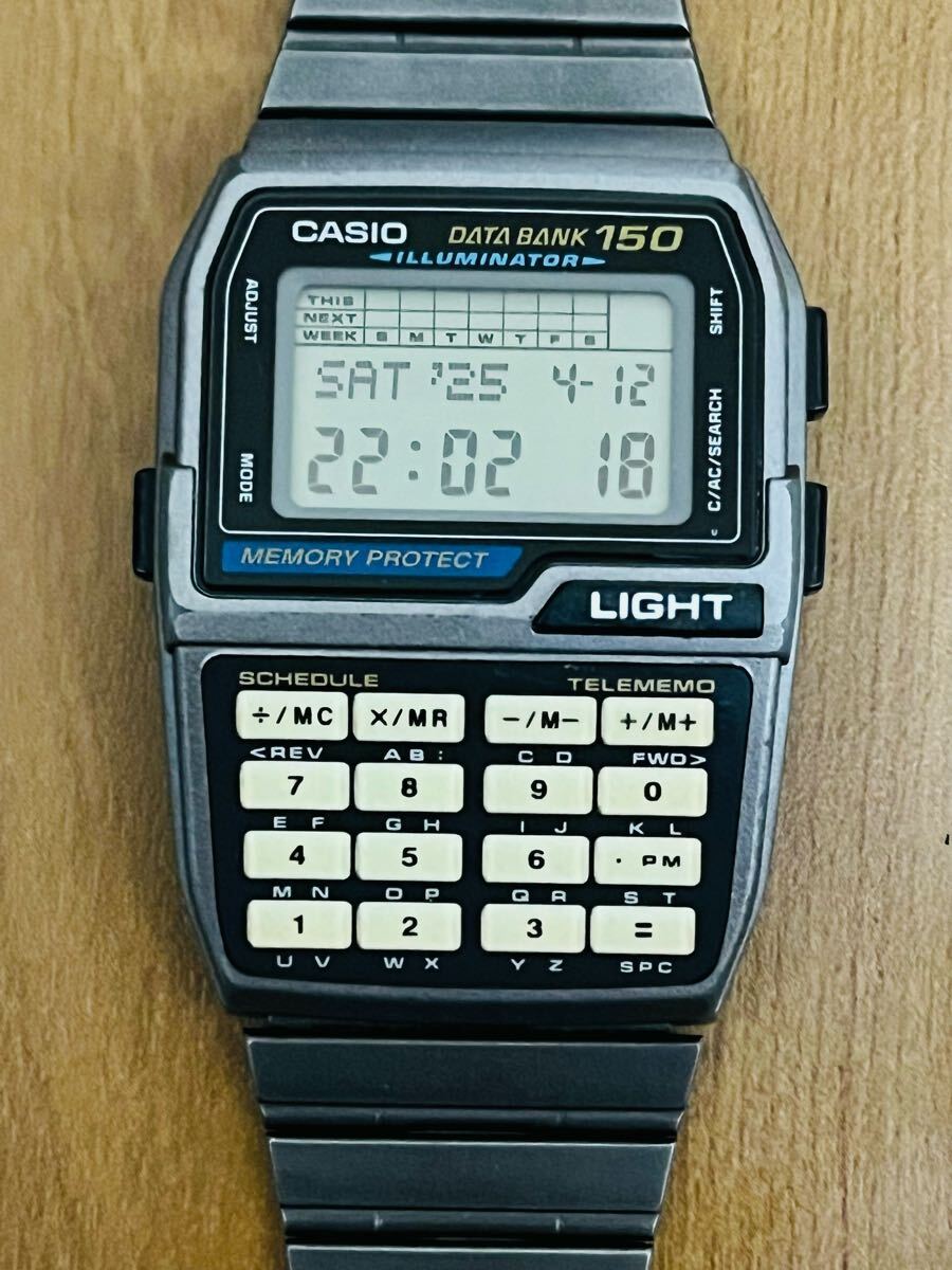 CASIO カシオ データバンクDBCー1500 希少色ガンメタ 電池交換済 CASIO カシオ データバンクDBCー1500 希少色ガンメタ 電池交換済
