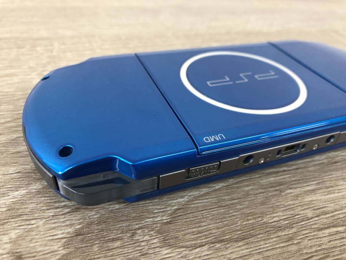 94◇ PSP‐3000 ブルー SONY ソニー バッテリー欠品 初期化済み