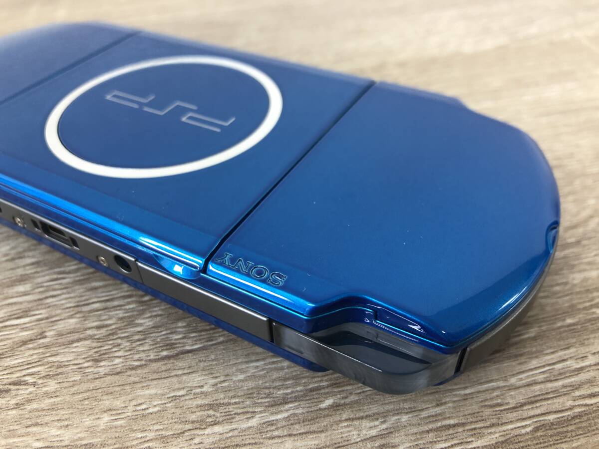 94◇ PSP‐3000 ブルー SONY ソニー バッテリー欠品 初期化済み