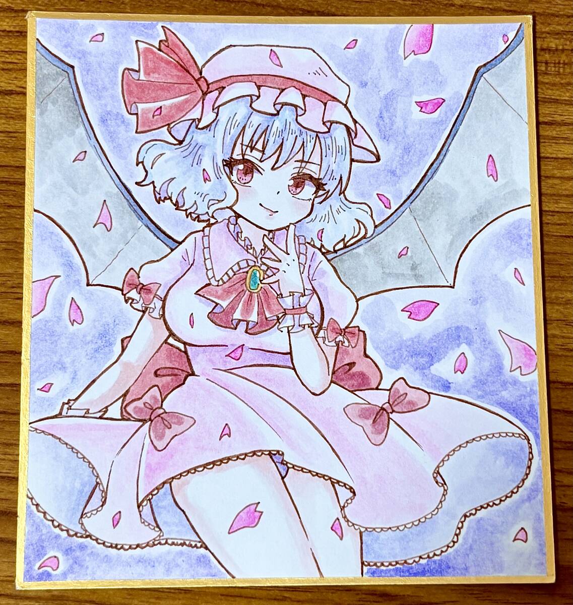 手描きイラスト】 東方Project レミリア・スカーレット 水彩 手描きイラスト】 東方Project レミリア・スカーレット 水彩