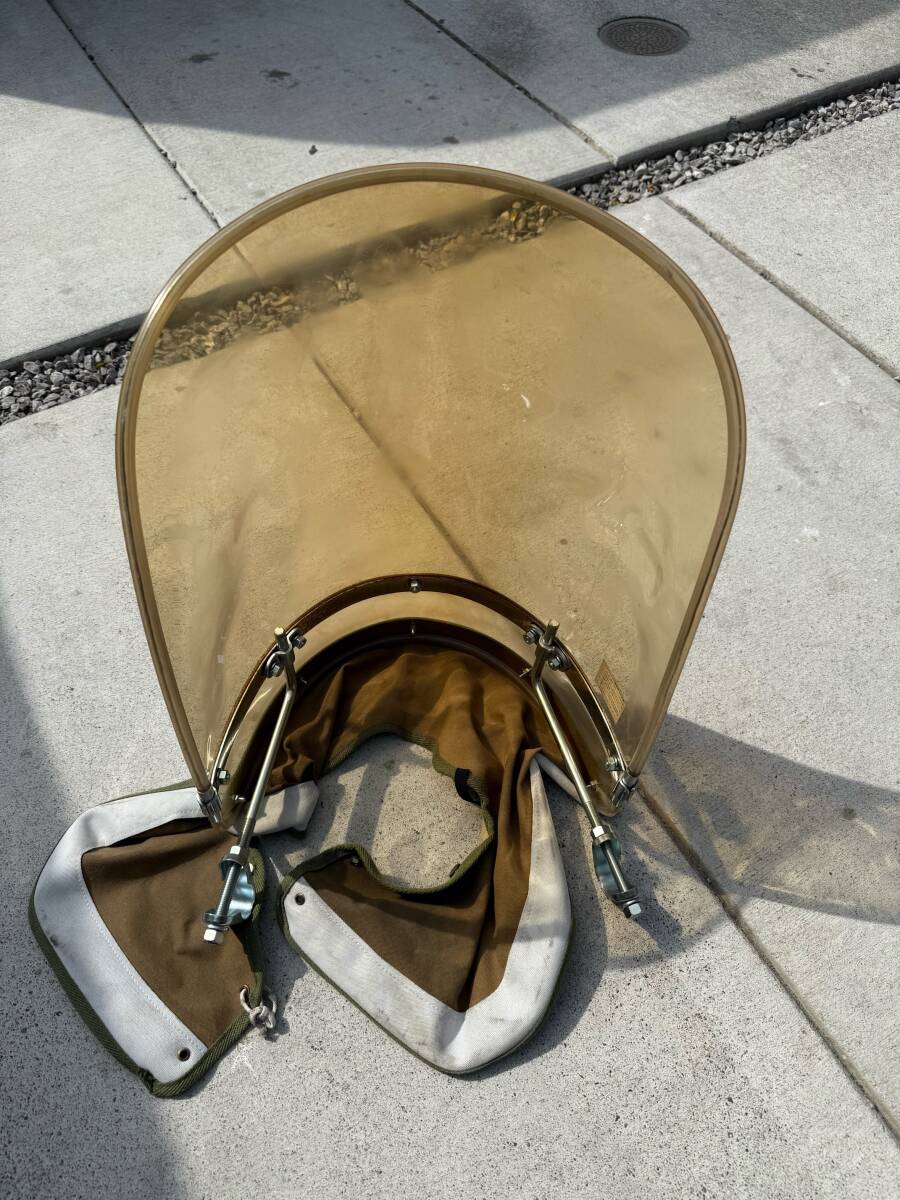 旭風防 アサヒ風防 ロング風防 ヤレ 当時物 天然 黄ばみ 旭風防 アサヒ風防 ロング風防 ヤレ 当時物 天然 黄ばみ