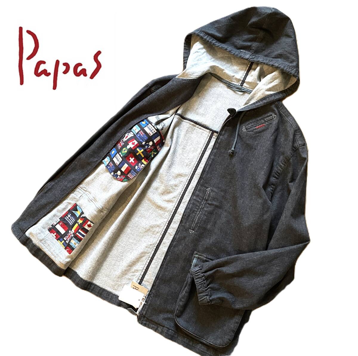 新品 定価74,800円 Papas パパス 製品洗い ストレッチデニム 新品 定価74,800円 Papas パパス 製品洗い ストレッチデニム