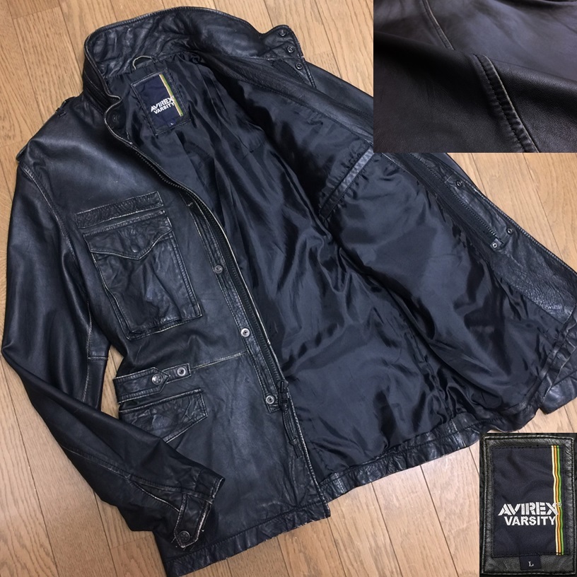 美品 AVIREX アヴィレックス 極上 羊革 ラムレザー ヴィンテージ 美品 AVIREX アヴィレックス 極上 羊革 ラムレザー ヴィンテージ