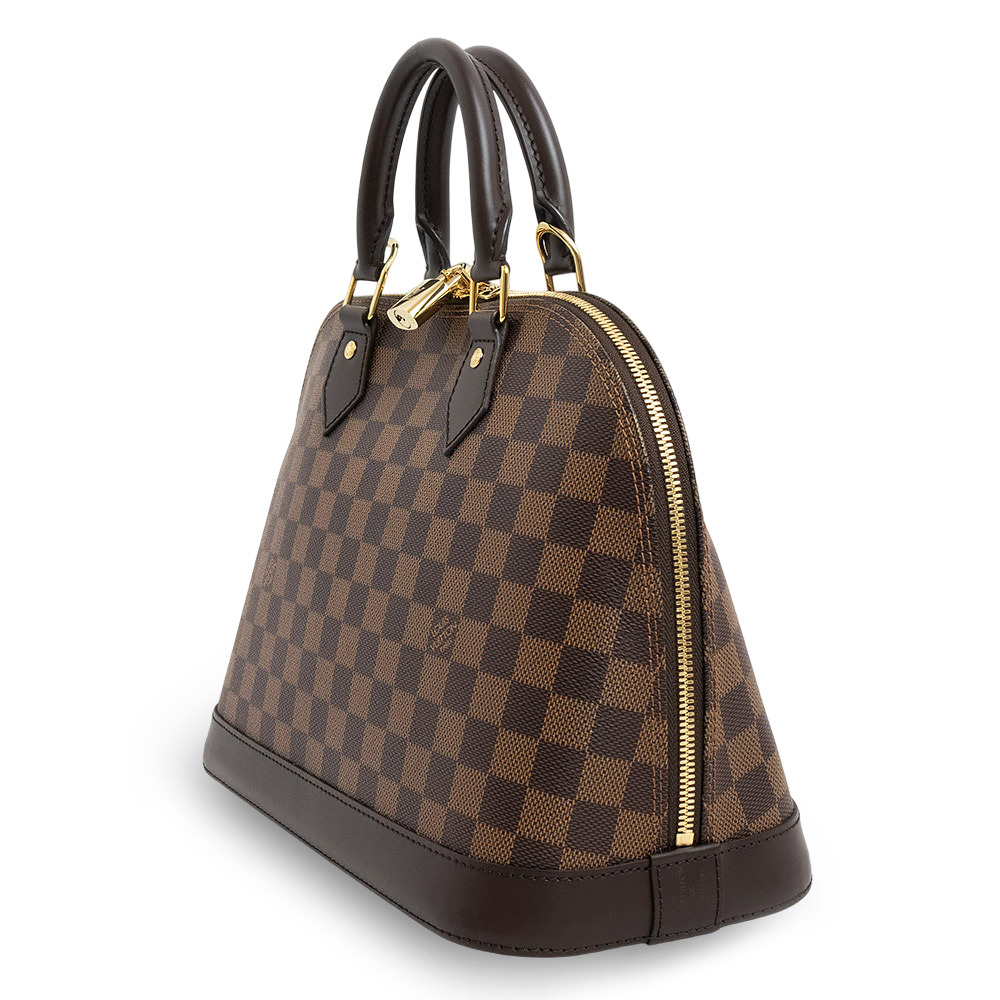 （未使用　展示品）ルイ ヴィトン LOUIS VUITTON アルマ PM ハンドバッグ ダミエ スムースレザー ブラウン 茶 ゴールド金具 N53151