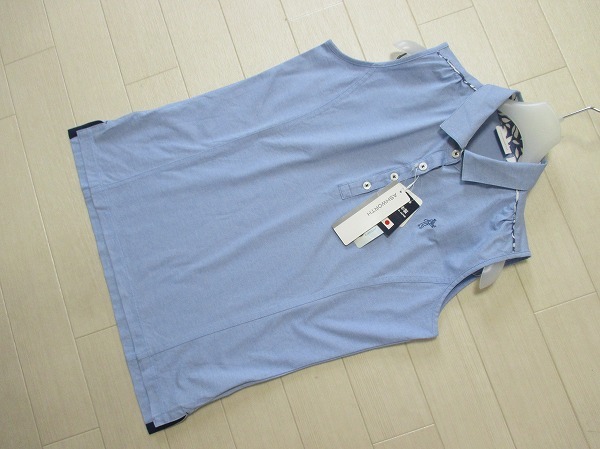 未使用/ASHWORTH*アシュワース/テーラーメイドゴルフ　刺繍入りポロシャツ　Lサイズ　日本制　COOL MAX