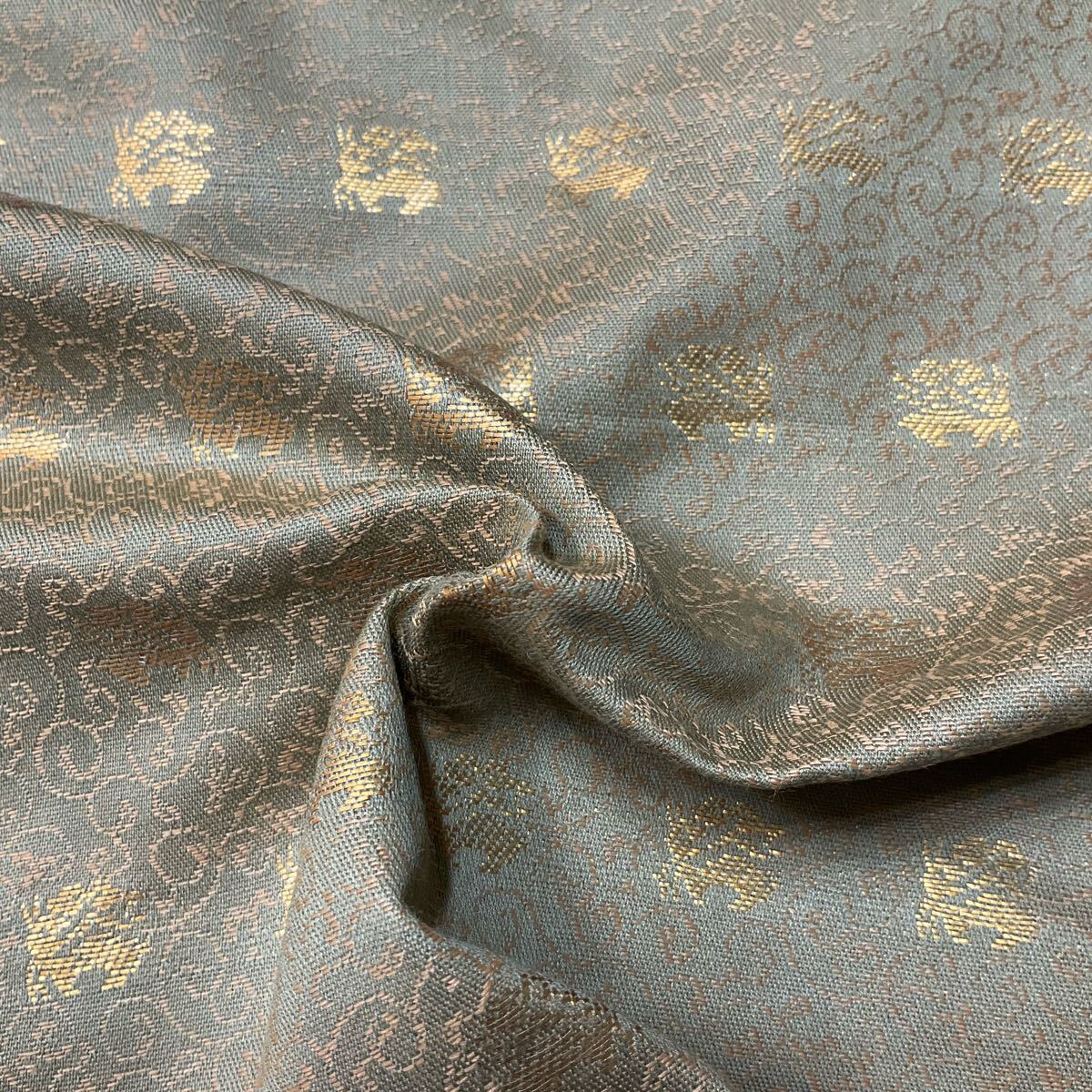 四伍◇極上西陣織金襴緞子向橘裂金糸◇反物73.5×9m30cm◇法衣 四伍◇極上西陣織金襴緞子向橘裂金糸◇反物73.5×9m30cm◇法衣