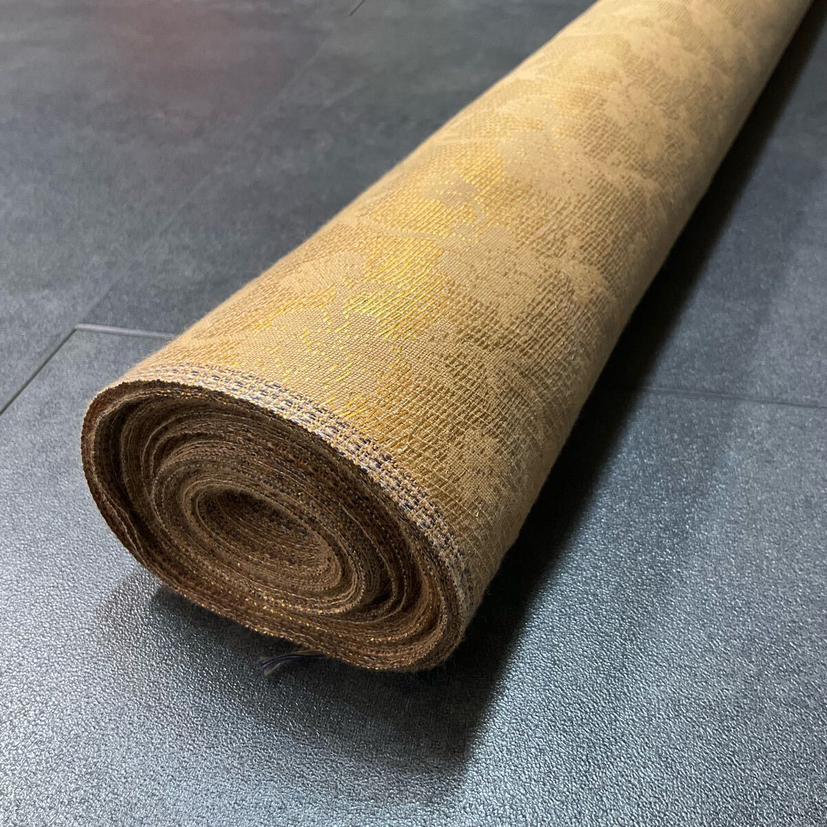 四八◇極上西陣織金襴緞子向橘裂金糸◇反物◇73×9m45cm◇法衣 四八◇極上西陣織金襴緞子向橘裂金糸◇反物◇73×9m45cm◇法衣