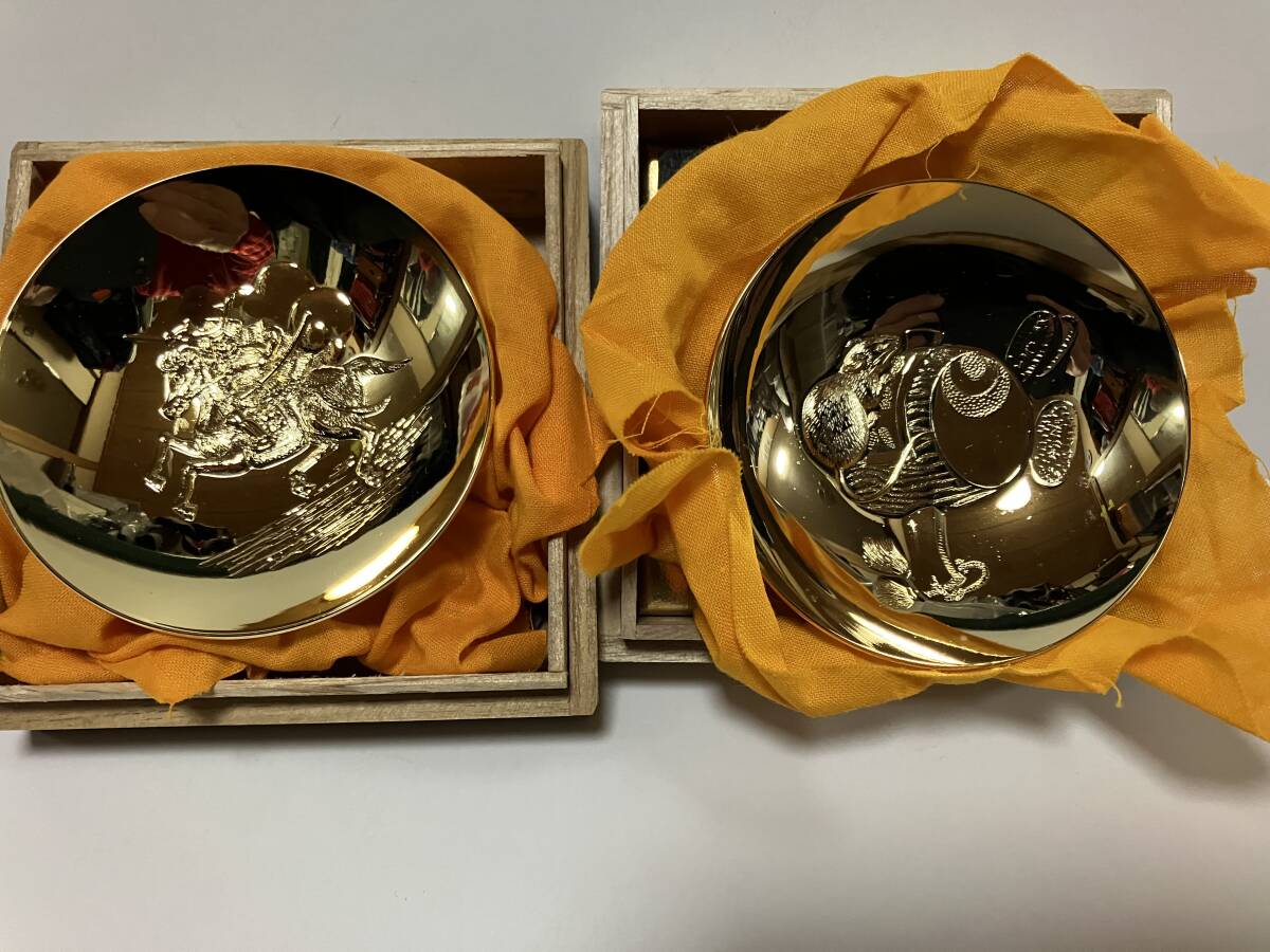 金杯 24KGP 金メッキ 盃 2個 箱つき(杯)|売買された 金杯 24KGP 金メッキ 盃 2個 箱つき(杯)|売買された